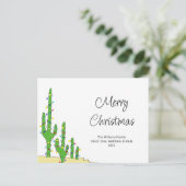 Kerstcactus - zuidwestelijke woestijn feestdagenkaart (Staand voorkant)