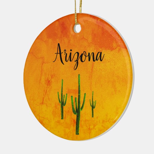 Kerstcactus - zuidwestelijke woestijn keramisch ornament (Links)