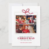 Kerstcadeau 3 fotocollage op maat feestdagenkaart (Voorkant)