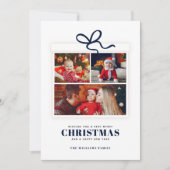 Kerstcadeau 3 fotocollage op maat feestdagenkaart (Voorkant)