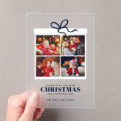 Kerstcadeau 4 foto collage acryl uitnodigingen (Insitu (Draagbaar))