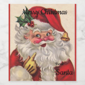 Kerstcadeau 6 Wijnetiketten JOUW NAAM - Cacao Mix Wijn Etiket (Enkel label)