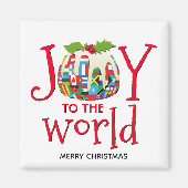 kerstcadeau aan de WERELDMagnet Magneet (Voorkant)