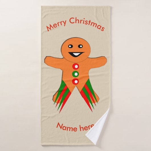 kerstcadeau, aangepast handdoekje bad handdoek (Badhanddoek)