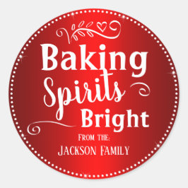 Kerstcadeau - Aangepaste naam voor kerstcadeautjes Ronde Sticker