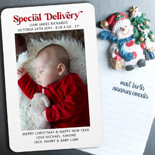Kerstcadeau Aankondiging Baby Magneet