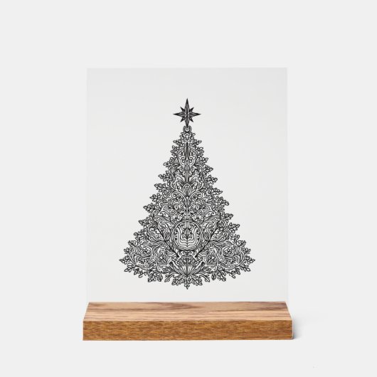 Kerstcadeau Acryl Teken Bord (Voorkant)