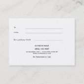 kerstcadeau | Alleen voor uw vakantie Kortingskaartje (Achterkant)