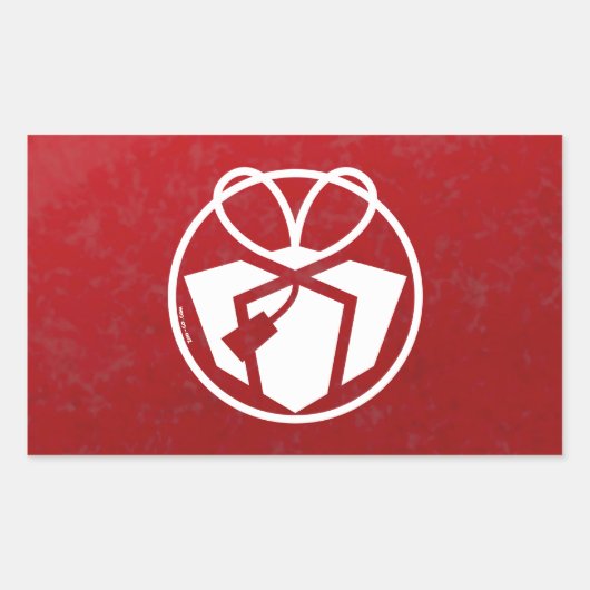 kerstcadeau Avatar Rechthoekige Sticker (Voorkant)