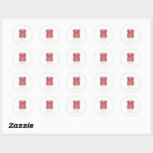Kerstcadeau Baby Shower Ronde Sticker (Vel)