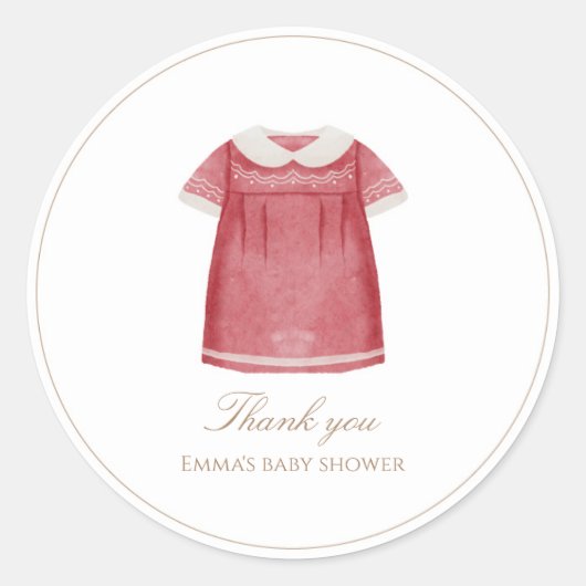 Kerstcadeau Baby Shower Ronde Sticker (Voorkant)