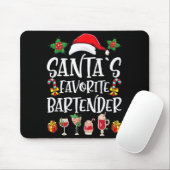 Kerstcadeau Bartender Kerstman's Favoriete Barman Muismat (Met muis)