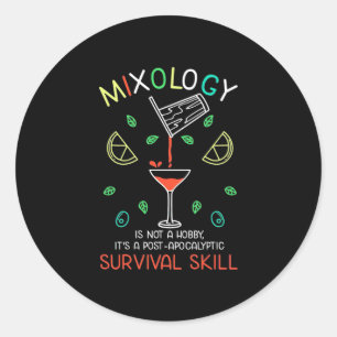 Kerstcadeau Bartender Mixologist Ronde Sticker