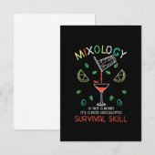 Kerstcadeau | Bartender Mixologist RSVP Kaartje (Voorkant / Achterkant)