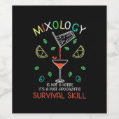 Kerstcadeau | Bartender Mixologist Wijn Etiket (Enkel label)