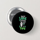 Kerstcadeau | Bartender serveert drankjes voor foo Ronde Button 5,7 Cm (Voorkant /achterkant)