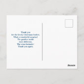 Kerstcadeau Bedankt Otter in Santa Hat Pun Briefkaart (Achterkant)