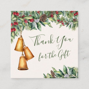 kerstcadeau Bedankt Vierkante Visitekaartje