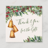 kerstcadeau Bedankt Vierkante Visitekaartje (Voorkant)