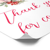 Kerstcadeau Bedankt voor uw komst Poster (Hoek)