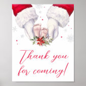 Kerstcadeau Bedankt voor uw komst Poster (Voorkant)