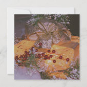 Kerstcadeau Berries Holiday Party Kaart (Achterkant)