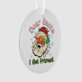 Kerstcadeau Beste Kerstman Ik Ben Beetgenomen Ornament (voorkant)