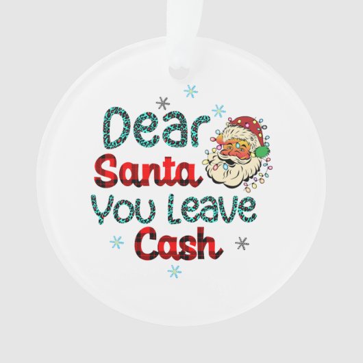 Kerstcadeau Beste Kerstman Je Laat Geld Ornament (voorkant)