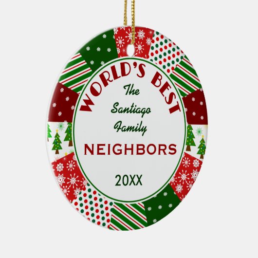 kerstcadeau BESTE NEIGHBORS Keramisch Ornament (Rechts)