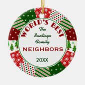 kerstcadeau BESTE NEIGHBORS Keramisch Ornament (Voorkant)