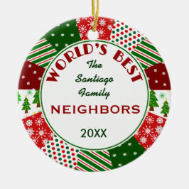 kerstcadeau BESTE NEIGHBORS Keramisch Ornament