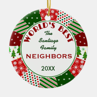 kerstcadeau BESTE NEIGHBORS Keramisch Ornament