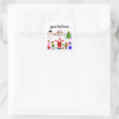 kerstcadeau bij 1 stickers (Tas)