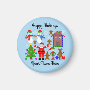 kerstcadeau bij 2-ronde magneet