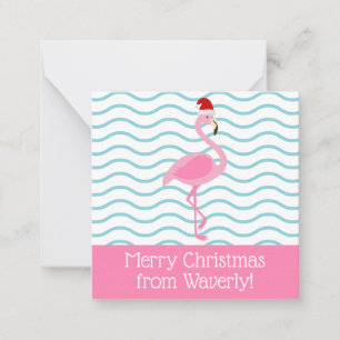 Kerstcadeau Bijgevoegde Kaarten Roze Flamingo's Si Notitiekaartje