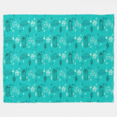 Kerstcadeau Blauwgroen Fleece Deken (Voorkant (Horizontaal))
