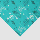 Kerstcadeau Blauwgroen Tissuepapier (Detail)