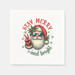 Kerstcadeau Blijf vrolijk Servet