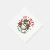Kerstcadeau Blijf vrolijk Servet (Hoek)