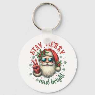 Kerstcadeau Blijf Vrolijk Sleutelhanger