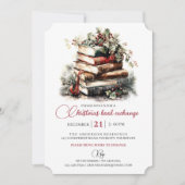 Kerstcadeau boek ruilfeest kaart (Voorkant)