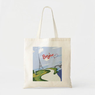 kerstcadeau bonjour Paris canvas tas
