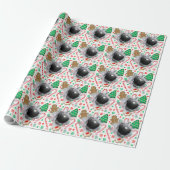 Kerstcadeau bowlen cadeaupapier (Uitgerold)