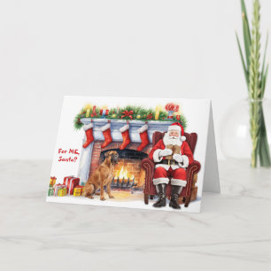 Kerstcadeau Bullmastiff-hond Kerstmis Feestdagen Kaart