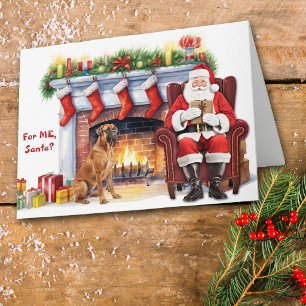 Kerstcadeau Bullmastiff-hond Kerstmis Feestdagen Kaart