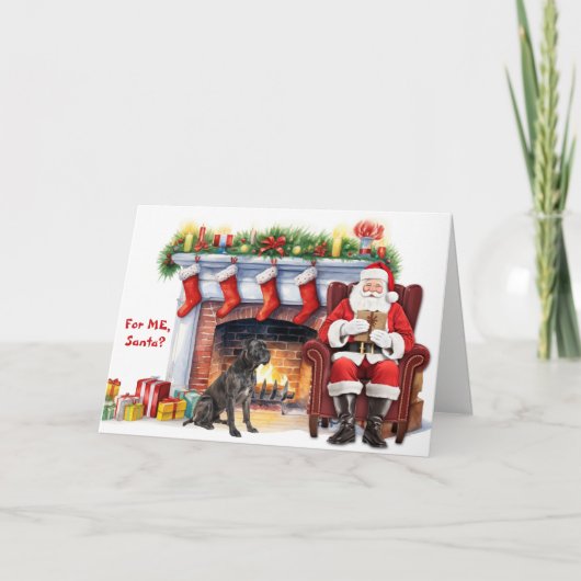 Kerstcadeau Cane Corso-hond Kerstmis Feestdagen Kaart (Voorkant)