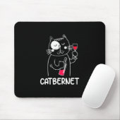 Kerstcadeau | Catbernet wijn drinker Muismat (Met muis)