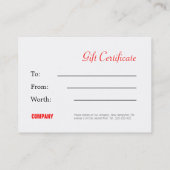 kerstcadeau-certificaat kortingskaartje (Achterkant)