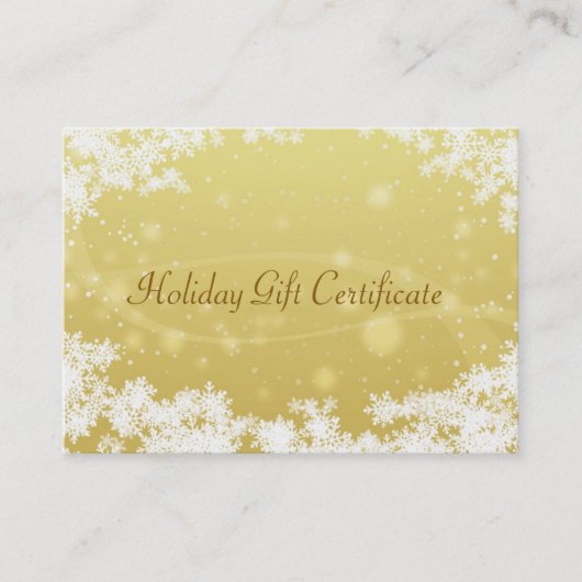 kerstcadeau-certificaat kortingskaartje (Voorkant)