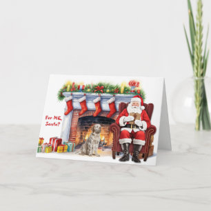 Kerstcadeau Clumber Spaniel hond Kerstmis Feestdagen Kaart